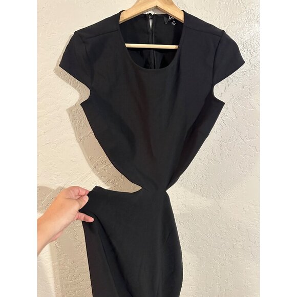 Lulus Black Conversation Piece Cutout Slit Maxi Dress - Picture 5 of 12